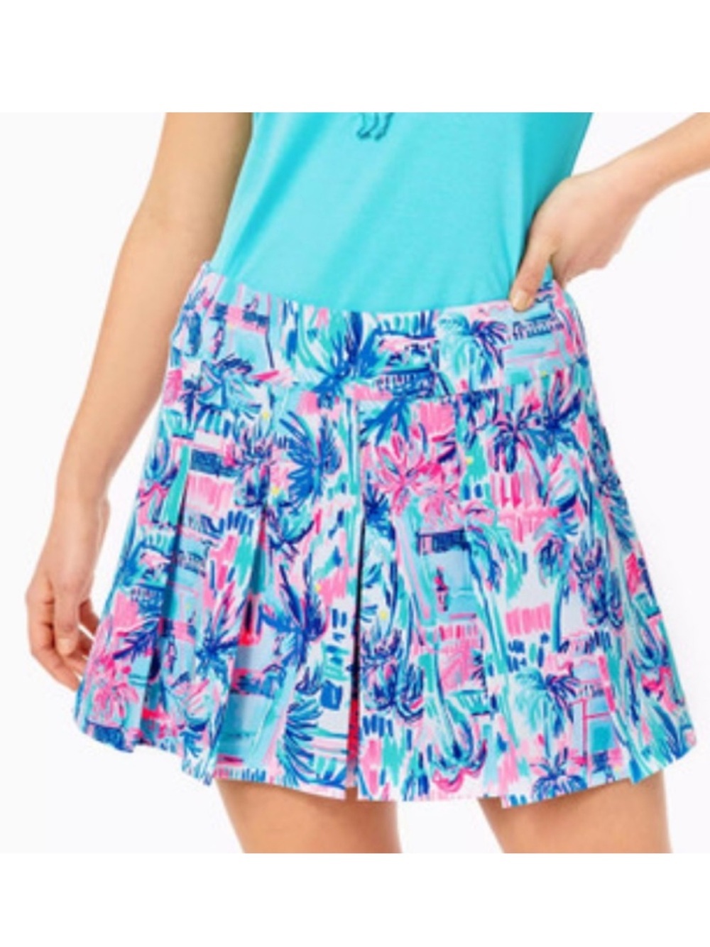 Lilly Pulitzer Frazer short Ravello blue perfect match sz 14
